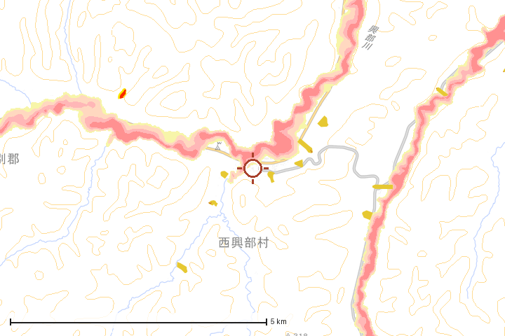 西区周辺のハザード重ね図