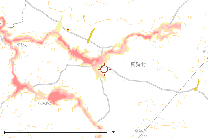 真狩村周辺のハザード重ね図