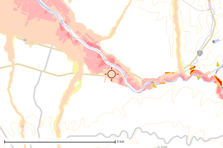 共和町周辺のハザード重ね図