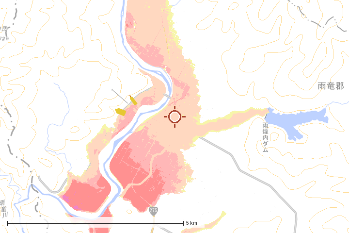 幌加内町周辺のハザード重ね図