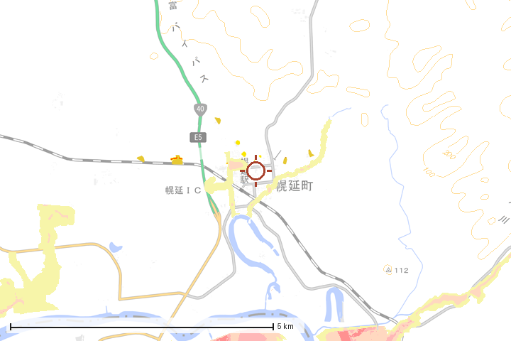 幌延町周辺のハザード重ね図