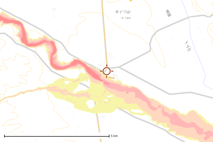 大樹町周辺のハザード重ね図