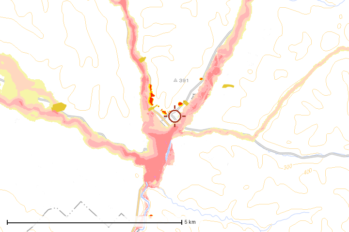 陸別町周辺のハザード重ね図