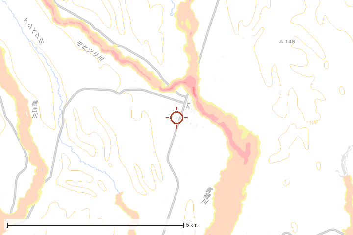鶴居村周辺のハザード重ね図