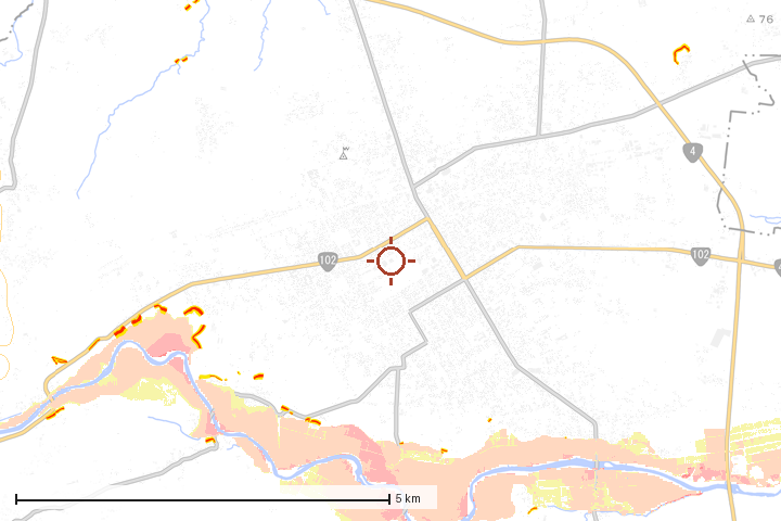 十和田市周辺のハザード重ね図