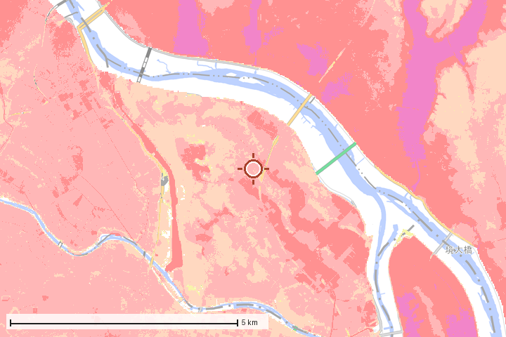 五霞町周辺のハザード重ね図
