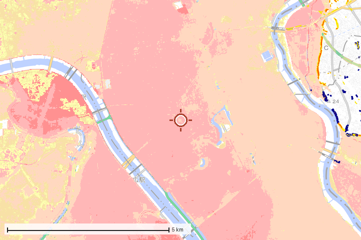 葛飾区周辺のハザード重ね図