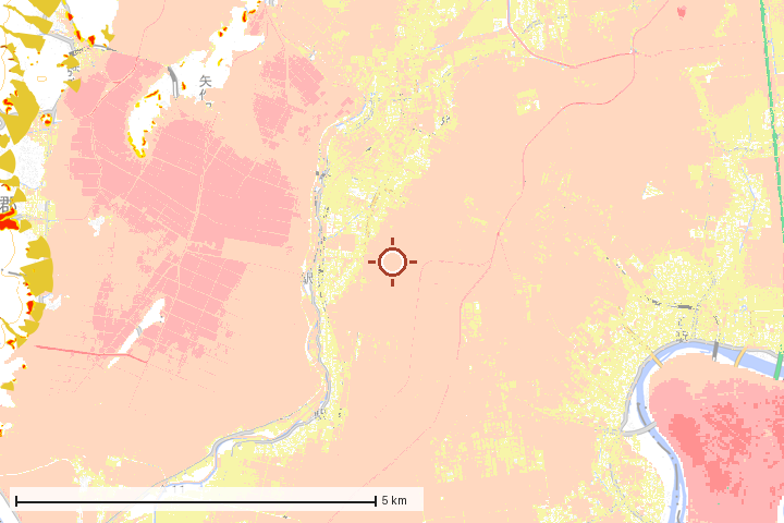 燕市周辺のハザード重ね図