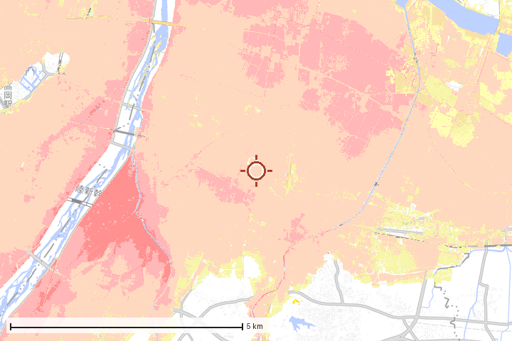 射水市周辺のハザード重ね図