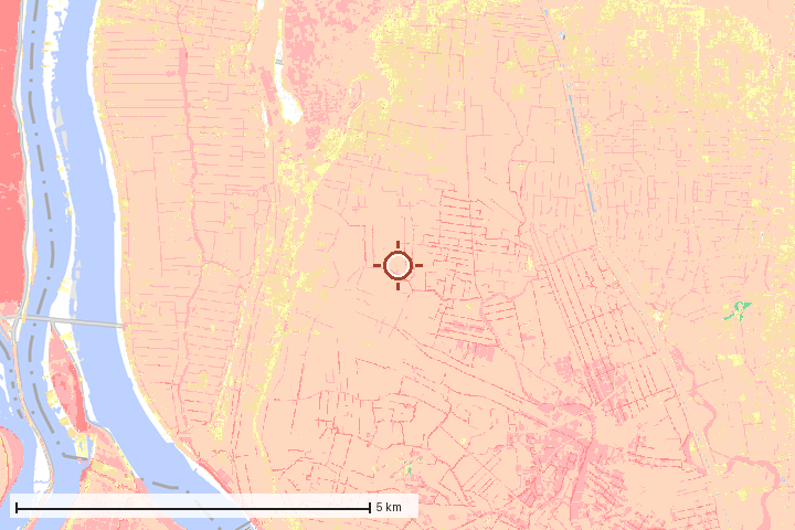 愛西市周辺のハザード重ね図