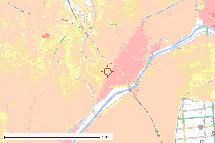 清須市周辺のハザード重ね図