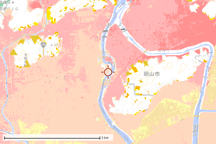北区周辺のハザード重ね図