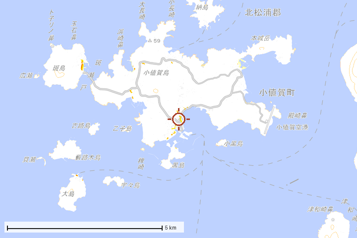 小値賀町周辺のハザード重ね図