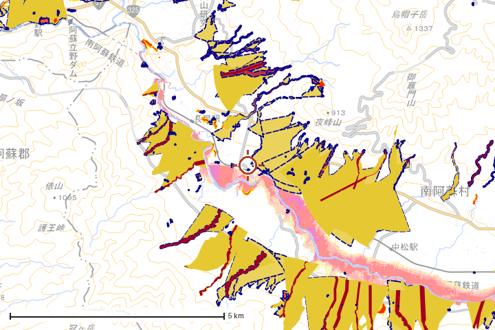 南区周辺のハザード重ね図