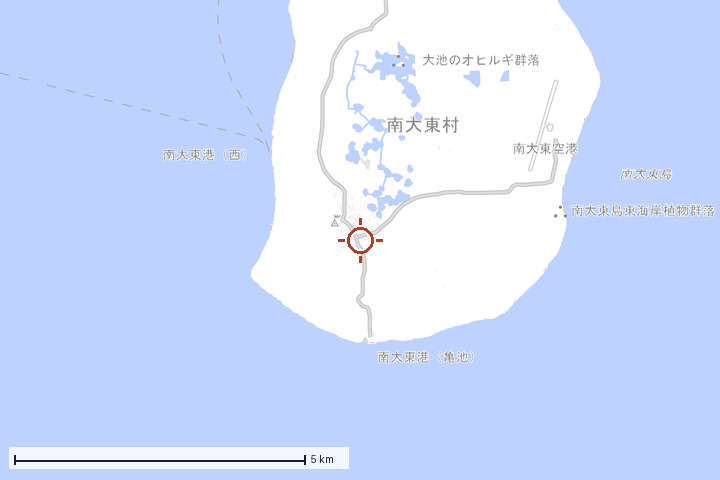 南大東村周辺のハザード重ね図